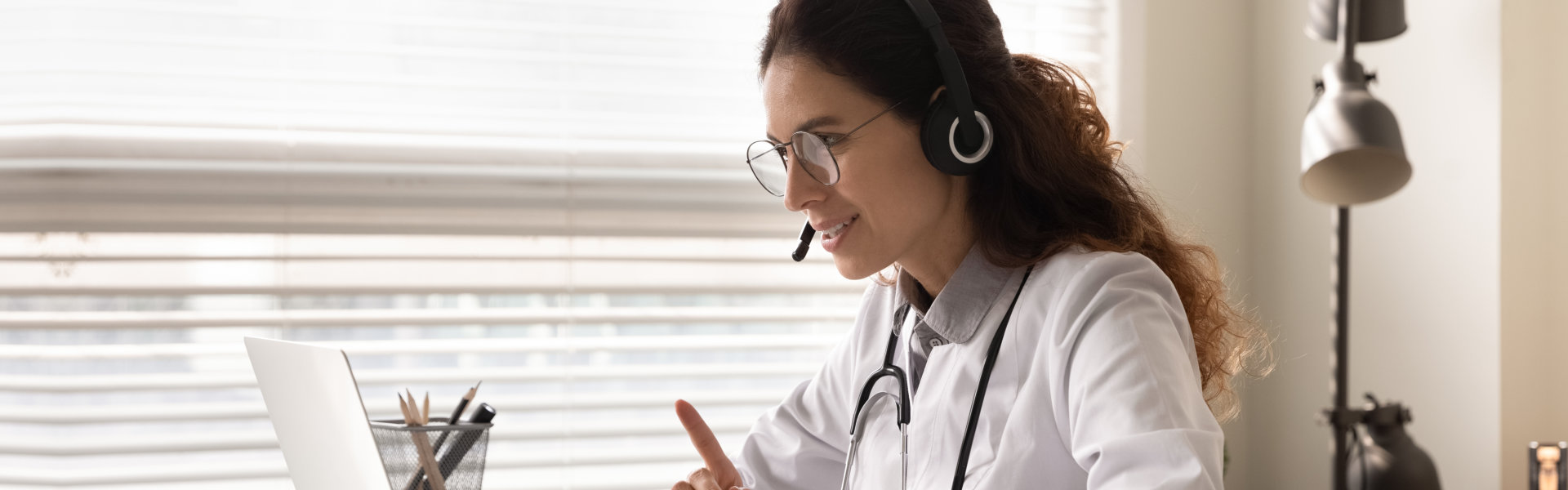 healthcare worker in the clinic